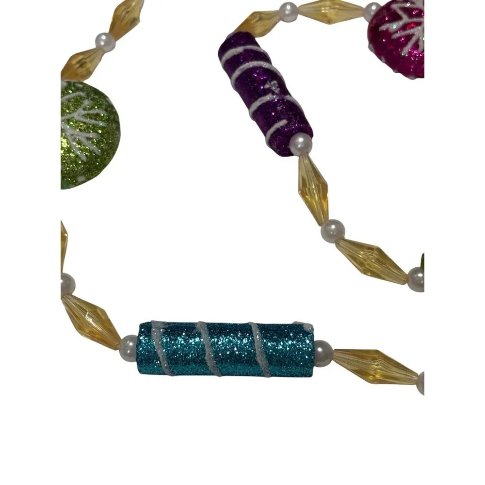 Christmas Candy Beaded Garland 6'